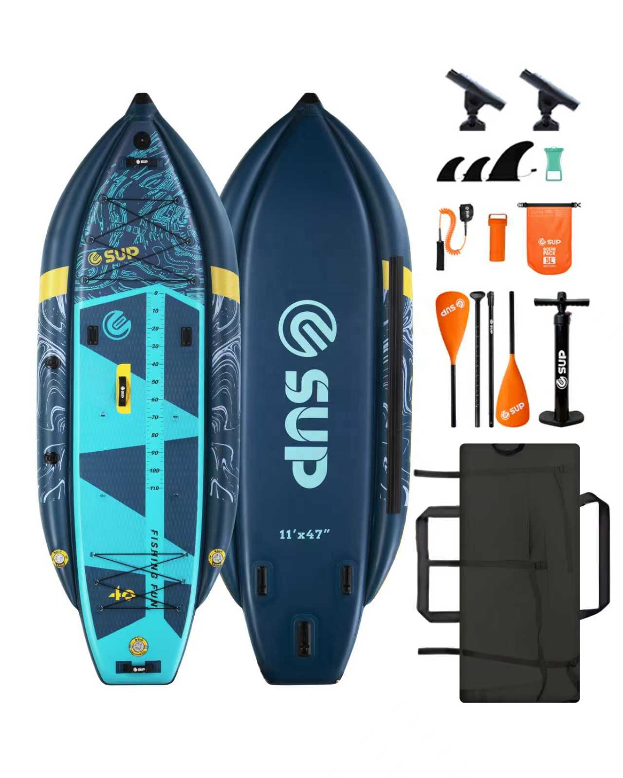 قارب صيد قابل للنفخ مع حاملين  - مراجعة Fishing Kayak Rod Holder وسعره